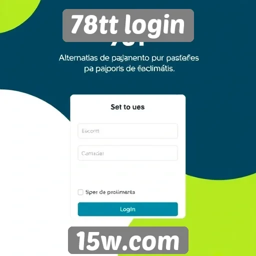 Alternativas de pagamento disponíveis no 78tt login